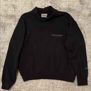 Essentials Men's Black Crewneck Sweater